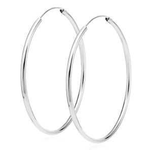 Cercei rotunzi argint Ø70 mm x 2 mm Creole DiAmanti KSZ2070ER-DIA (Argint 925‰ 6,7 g.)